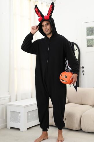 Adult Black Fly Costume Onesie Fly Bug Pajamas Halloween Costumes Anime Cosplay pajamas for Men Women in Kuwait