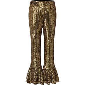 GRACE KARIN Girls Sequin Pants Sparke Trouser Glitter Dance Bell Bottoms 5-12