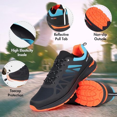 Hawkwell الرجال حجم كبير حجم كبير تريل احذية الجري أحذية رياضية للمشي للرجال أحذية تجريب عادية حجم الولايات المتحدة 13 14 15 16 in Kuwait