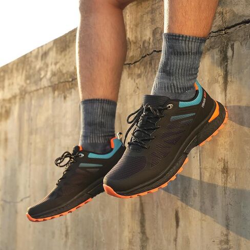 Hawkwell الرجال حجم كبير حجم كبير تريل احذية الجري أحذية رياضية للمشي للرجال أحذية تجريب عادية حجم الولايات المتحدة 13 14 15 16 in Kuwait