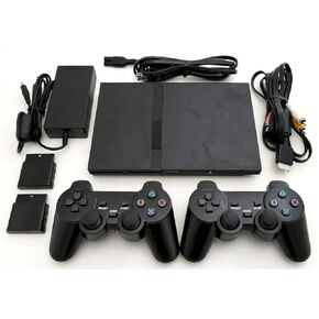 Sony PS2 SLIM Game System Gaming Console with 2 WIRELESS CONTROLLERS PLAYSTATION-2 (Renewed)