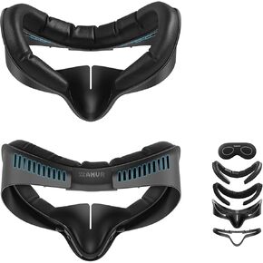 AMVR for Quest 3S Facial Interface Face Pad Cover Compatible with Meta/Oculus Quest 3S Accessories, Comfort PU and Ice Silk Cotton Cushion,Not Fit Quest 3 (Standard Version)