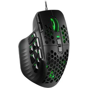 SOLAKAKA SM809 MMO Gaming Mouse Wired RGB with 9 Side Buttons, 22800 DPI High Precision Sensor Optical Ergonomic Gamer Mouse,16 Programmable Custom Macro Shortcuts Remapping PC Gaming Mice for Windows