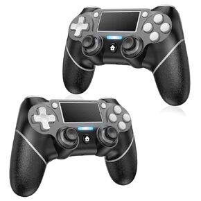 Matbip 2 Pack wireless controller for PS4, P4 controller compatible p4/pro/slim/pc,wireless P4 controller with dual vibration, Turbo, type-c port