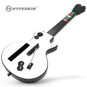 Hyperkin Hyper Strummer Wii Guitar Controller اللاسلكي اللعبة اللاسلكية متوافقة مع Guitar Hero و Rock Band Games (باستثناء Band Band 1) مع حزام