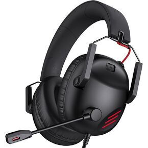 CM7007 Gaming Headset for Xbox Series X|S, Xbox, PS5, PS4, PC, Switch, Gaming Headphones with Noise Canceling Microphone, Folding Design, 50MM Dynamic Drivers, 3.5MM Audio Jack, Black Red