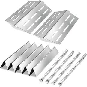 Grill Parts for Weber Genesis 300 Series, 62752 7620 7621 Burner Tube Set Flavorizer Bars Heat Deflectors , Replacement Grill Parts for Weber Genesis E-310, E-320, E-330, S-310, S-320, S-330