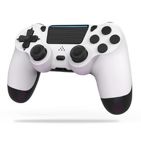 MOVONE Wireless Controller Dual Vibration Game Joystick Controller for Ps4 Controller/Slim/Pro,Compatible with PS4 Console（White ）