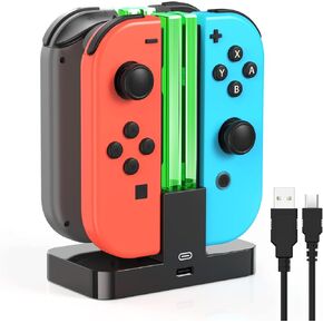 Charging Dock Replacement for Switch & Charger for Switch OLED for Joy Cons, Charging Station for Switch with a USB Type-C Charging Cord- Black
