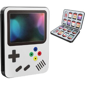 HEIYING Switch Game Case for Nintendo Switch/Lite/OLED, Black Memory Storage Holder Case with 24 Game Card Slots and 24 Micro SD Cards Slots