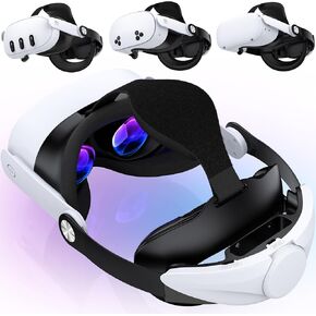 Kawaye Comfort Head Strap Compatible with Meta Quest 2/Quest 3S/Quest 3 Head Strap, Adjustable VR Headset Strap Accessories with Soft Cushion Enhanced Support&Reduce Pressure for Oculus Head Strap ﻿