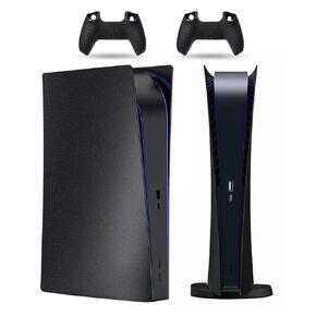 PEYANZ Faceplate for PS5 (Digital Edition), Cover Plate, ABS Shell, Printed Logo, Matt Skin, with Extra 2 Controller Silicone Covers