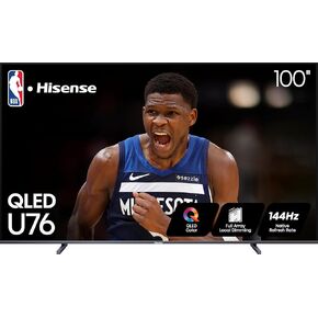 Hisense 100-Inch Class U7 Series ULED 4K UHD Google Smart TV (100U76N, 2024 Model) - QLED, Native 144Hz, Dolby Vision, Full Array Local Dimming, Game Mode Pro, Alexa Compatibility