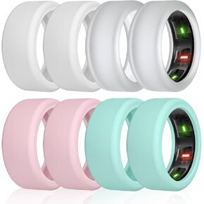 NewJourney Silicone Ring Cover Compatible with Oura Ring Gen 4/3, 8 Pack Anti Scratch Elastic Silicone Ring Protector