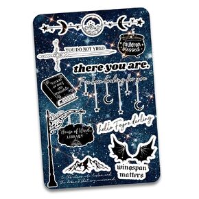 Clear Back Cover Sticker Insert for Kindle | Sjm Stickers | Kindle Insert for Clear Case | Booktok Bookish Kindle Decor | Romantasy Fantasy Book Gifts for Women (Kindle Paperwhite 11th Generation)