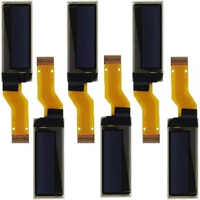 6PCS OLED LCD Display Module, 0.91" 4 Wire SPI Serial OLED Screen Driver,128x32 3.3V ~ 4.2V for Ledger Nano S(12pin Blue)