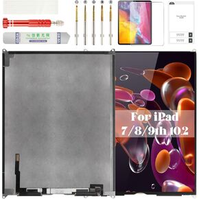 for iPad 7th Gen Screen Replacement 2020 for iPad 10.2" Screen 8th Gen LCD for iPad 9th Display Repair Kits A2197 A2270 A2197 A2200 2019 2021 Black (Without Digitizer)