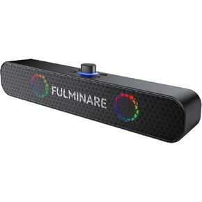 FULMINARE Bluetooth Speaker with 50W HD Sound, Portable Speaker Up to 15H Playtime, AUX&TF-Card&USB Input, LED Lights, Speakers Bluetooth 5.3 Wireless for Home/Party/Outdoor, Birthday Gift (Black)