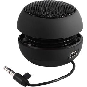 Mini Speaker, Retractable Speaker with USB Charging Cable, 3.5mm Audio Interface Portable Speaker for MP3, MP4, MP5, Mobile Phones, Computers(Black, 12)
