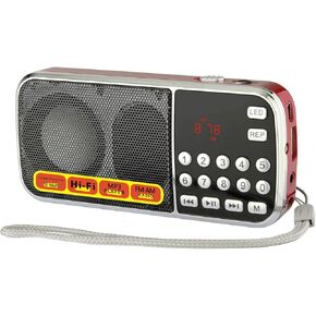 Portable Mini USB FM Radio Speaker Music Player Micro SD/TF Card For PC iPod Phone (088 Red)