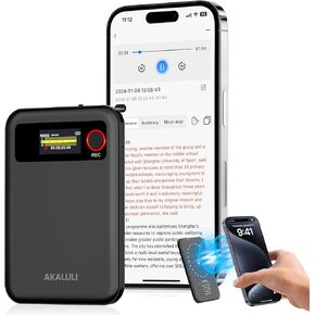 AI Voice Recorder with Transcription Summarize - Audio Recording Device with Playback for Phone Calls Lectures Meetings Interviews, APP Control Support 59 Languages Noise Reduction 64GB Memory