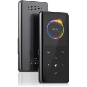 128GB MP3 Player with Bluetooth 5.2, Portable Music Player with Built-in Speaker, Enjoying Your Digital Music and Audiobooks Anytime,Includes FM Radio,Recorder,E-Book,and Comes with Earphones