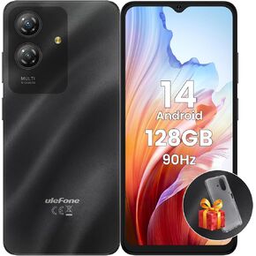 Ulefone Note 21 Unlocked Smartphone 128GB ROM 8GB/1TB SD, Android 14 Octa Core 6.56 Inch 90Hz HD+, 13MP + 8MP Camera 5000mAh, 4G Dual SIM Unlocked Cell Phone + Face ID GPS OTG- Purple Mobile Phone
