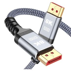 8K DisplayPort Cable 1.4, [VESA Certified] 8K 4K DP Cable 3.3ft, Display Port Cable [8K@60Hz, 4K@144Hz, 2K@240Hz, 32.4Gbps], High Refresh Rate for Gaming Monitor, HBR3, HDR (3.3 Feet)