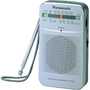 Panasonic RF-P50d Pocket AM/FM Radio Silver RF-P50D
