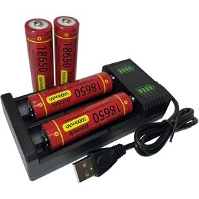 18650 Rechargeable Battery Charger for 4pcs 3.7V Li-ion 18650 Battery Dalolab, Two-Way Radios 18650 Battery Charger for 26650 18650 14500 Lithium Batteries
