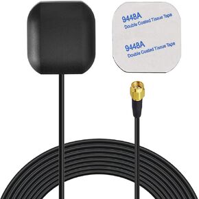 Bingfu Vehicle Waterproof Active GPS Navigation Antenna with SMA Male Connector for Car Stereo Head Unit GPS Navigation System Module Truck Marine Boat GPS Tracker Locator Real Time Tracking