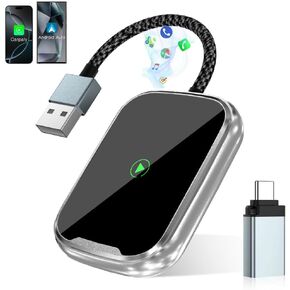 Wireless CarPlay Adapter for iOS & Android - Seamless Connection, Plug-and-Play, Universal Compatibility, Fast Response, Voice Command Support