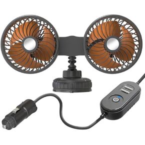 Auto Ventilation Fan, Suction Cup Car Electric Fan, Car Air Cooler, 12V-24V DC Car Cooling Fan, Car Cooling Fan