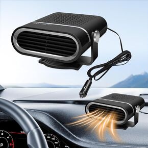 Car Heater, Car Defroster, 12V 150W Car Fans Portable Fast Heating Defrost Defogger, 2-in-1 Heating/Cooling Outlet Plug in Cigarette Lighter Automobile Windscreen Fan for All Cars