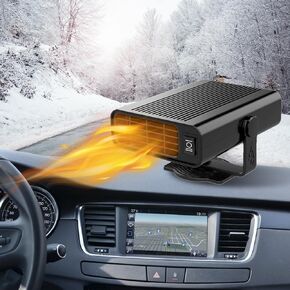 Versatile Car Heater, 12V 150W Quick Heating and Cooling System for Instant Defrosting and Defogging Compatible with Cigarette Lighter, Perfect for Vehicles Cars SUVS TruckS