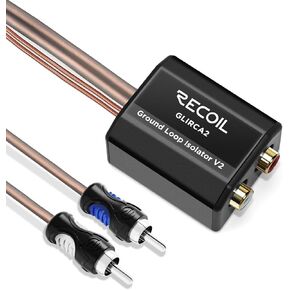 Racoil glirca2 2-channel RCA Stereo Loop Loop Staredord المصمم لإشارات الصوت القضاء على الضوضاء ， مرشح ضوضاء المضخم in Kuwait
