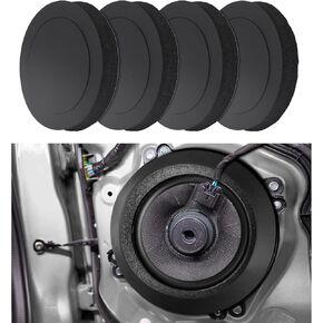4PCS 6.5" Speaker Foam Enhancer, Self-Adhesive Car Door Speaker Foam Rings, High Rebound Sponge Bass Blocker Pad for Car Speaker, Universal Speaker Fast Rings Car Accessories