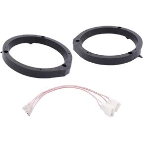 ApplianPar 2Pcs Car Front Rear Stereo Door Speaker Adapter Mounting Plates 6.5/6.75 Inch Spacer Rings Bracket with Harness for Accord Civic CRV CRZ