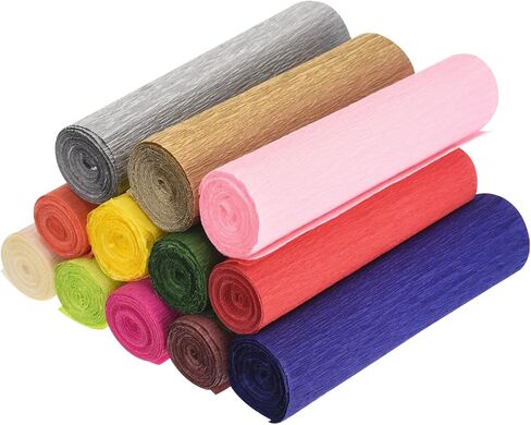 MECCANIXITY Crepe Paper Roll Crepe Paper Decoration 8.2ft Long 5.9 Inch Wide for Wedding Ceremony Various Large Festivals Decoration, Beige in Saudi Arabia