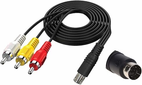 محول سلك كابل Adio Video AV إلى RCA TV Connection Cord لـ SEGA Genesis 2 & 3 Model 1631 1461 NOMAD أو 32X 9 PIN PLUC in Kuwait