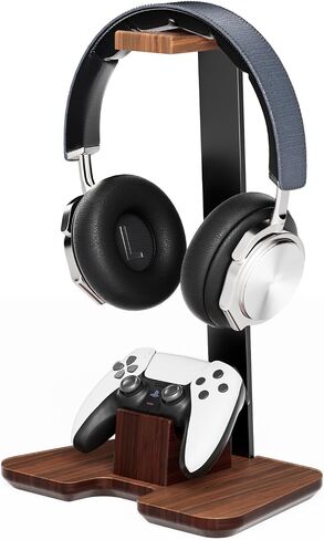 وحدة تحكم حامل سماعة رأس الخشب للمكتب مكتب ملحقات مكتب وحدة التحكم متوافقة مع Xbox PS5 PS4 Nintendo Switch Switch Stand in Saudi Arabia