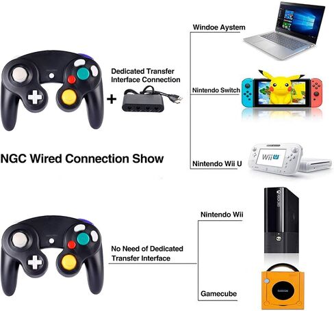 حزمة وحدة تحكم Cube Cube 4 مع 4 حبال تمديد ومحول من 4 منفذ لـ S-Witch PC Wii U Console in Saudi Arabia