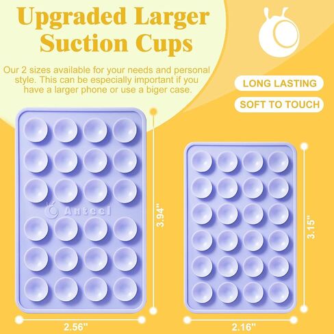 MAX SILICONE SILICONE PHONE CASE HOUST ، مقبض قوي للغاية ، متين ، سهل الاستخدام ، حامل هاتف لزج خالي من اليدين لصور شخصية ، وأقاطع الفيديو TIKTOK ، 2.56 "× 3.94" (الوردي الفاتح) in Saudi Arabia