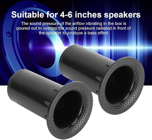 Speaker Port Tubes for Bass Enhancer, Subwoofer Air Ports Repalcement & DIY Parts 42.5mm x 80mm Speaker Cabinet Port Tube, 4-Pcs(Black) in Kuwait