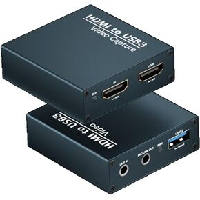 4K Video Capture Card with H.264/H.265 Encoding for Live Streaming - HDMI to USB3.0 Converter for Cameras and PS5 Microphone (Standard)