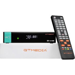 GT Media V8X HD DVB-S/S2/S2X FTA Digital Satellite Receiver, Free to Air Built-in 2.4G WiFi TV Sat Decoder Supports Intelsat 901 at 27.5°W BBC Channel.