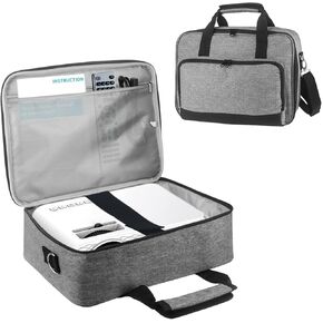 Projector Bag,Projector Carrying Case,Projector Case,Video Projector Bag with Laptop Compartment & Adjustable Shoulder Strap,Portable Projector Bag for Most Major Projector
