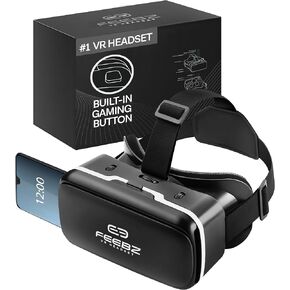 FEEBZ 3D VR Headset for Kids 2.0 - for iPhone & Android Phones | with 3D VR Videos & Apps Links | Virtual Reality Goggles Set for Beginners