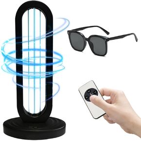 Ultraviolet Germicidal Lamp 110V, 38W Ozone UV Light for Whole Room, Three-Step Timing Remote Control, Blue Light for Home/Office/School
