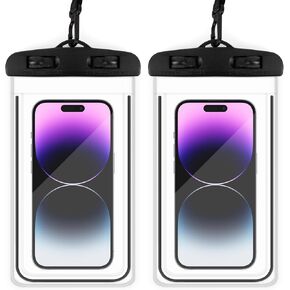 Waterproof Phone Pouch, 2 Pack Clear Water Proof Cell Phone Case, Phone Wet Dry Bag Holder Beach Vacation Waterpark Underwater Cruise Essentials Accessories Must Haves Packing List Stuff for Men Women